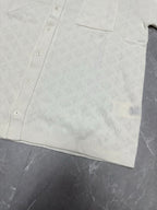 Louis Vuitton short-sleeve button-up shirt, white, front button row and pocket