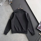 Stone Island sweatshirt back view, black crewneck with plain back
