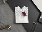 Gucci short-sleeve T-shirt on hanger, white GG monogram print, crew neck