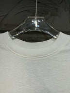 White Balenciaga T-shirt crew neck collar on knit fabric
