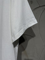 White Balenciaga T-shirt short sleeve and curved hem detail