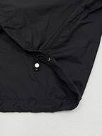 Prada short jacket hem with adjustable drawstring and metal toggle