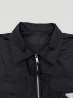 Prada short jacket collar and front zip detail with stitched chest pockets