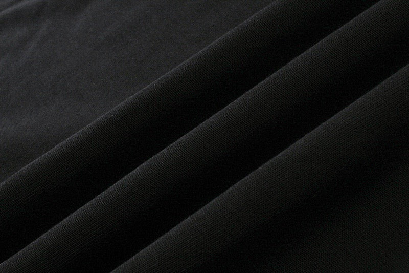 Black T-shirt fabric texture close-up
