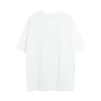 White short-sleeve T-shirt, crew neck and relaxed fit