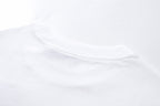 White crew-neck T-shirt collar with clean stitching