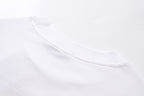 White T-shirt crew neck with collar seam