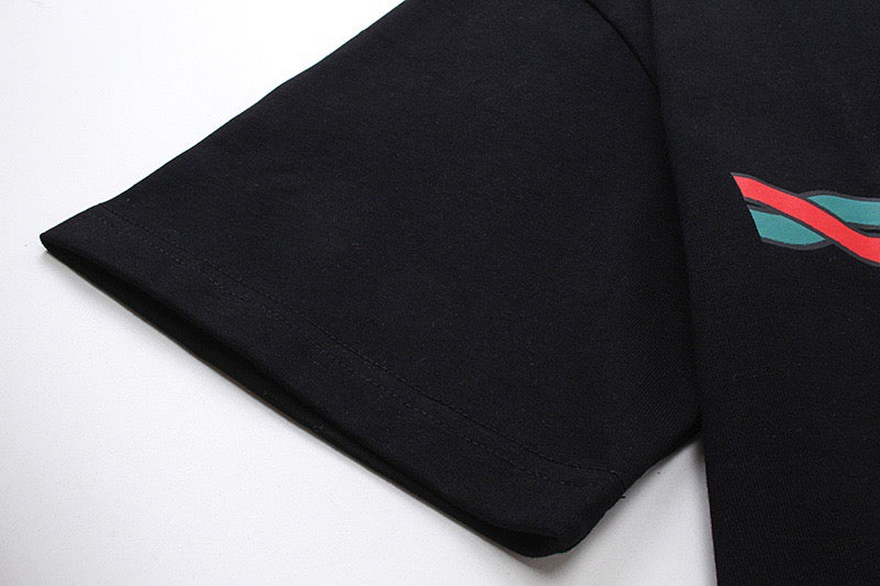 Gucci short-sleeve T-shirt black, stitched sleeve and hem