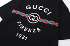 Gucci short-sleeve T-shirt black, GUCCI FRENZE 1921 graphic close-up