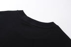 Gucci short-sleeve T-shirt black, ribbed crew neck collar