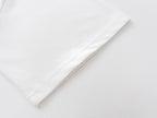 White short-sleeve T-shirt with folded sleeve seam detail