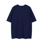 Navy short-sleeve T-shirt, plain back