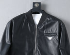 Prada sleeveless jacket on hanger with zipper and chest logo