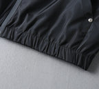 Prada black jacket hem with elastic gathered finish