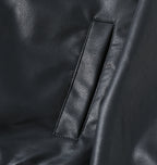 Prada leather jacket sleeve seam and inner label detail