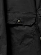 Balenciaga black shirt pocket detail with flap and round button