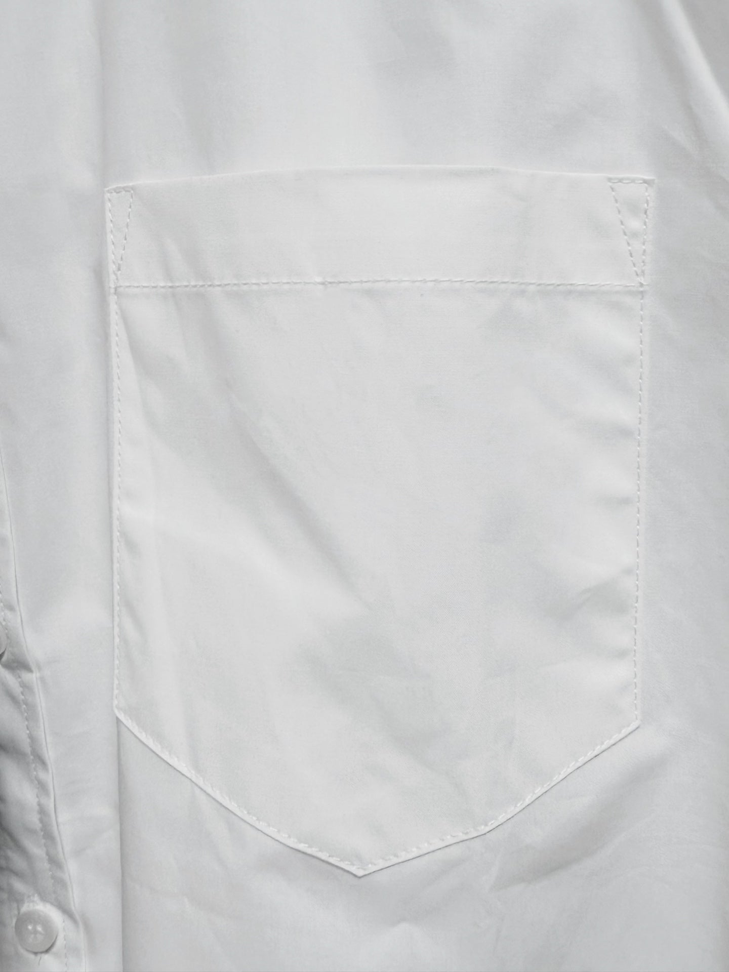 Balenciaga white shirt chest pocket with stitched edges