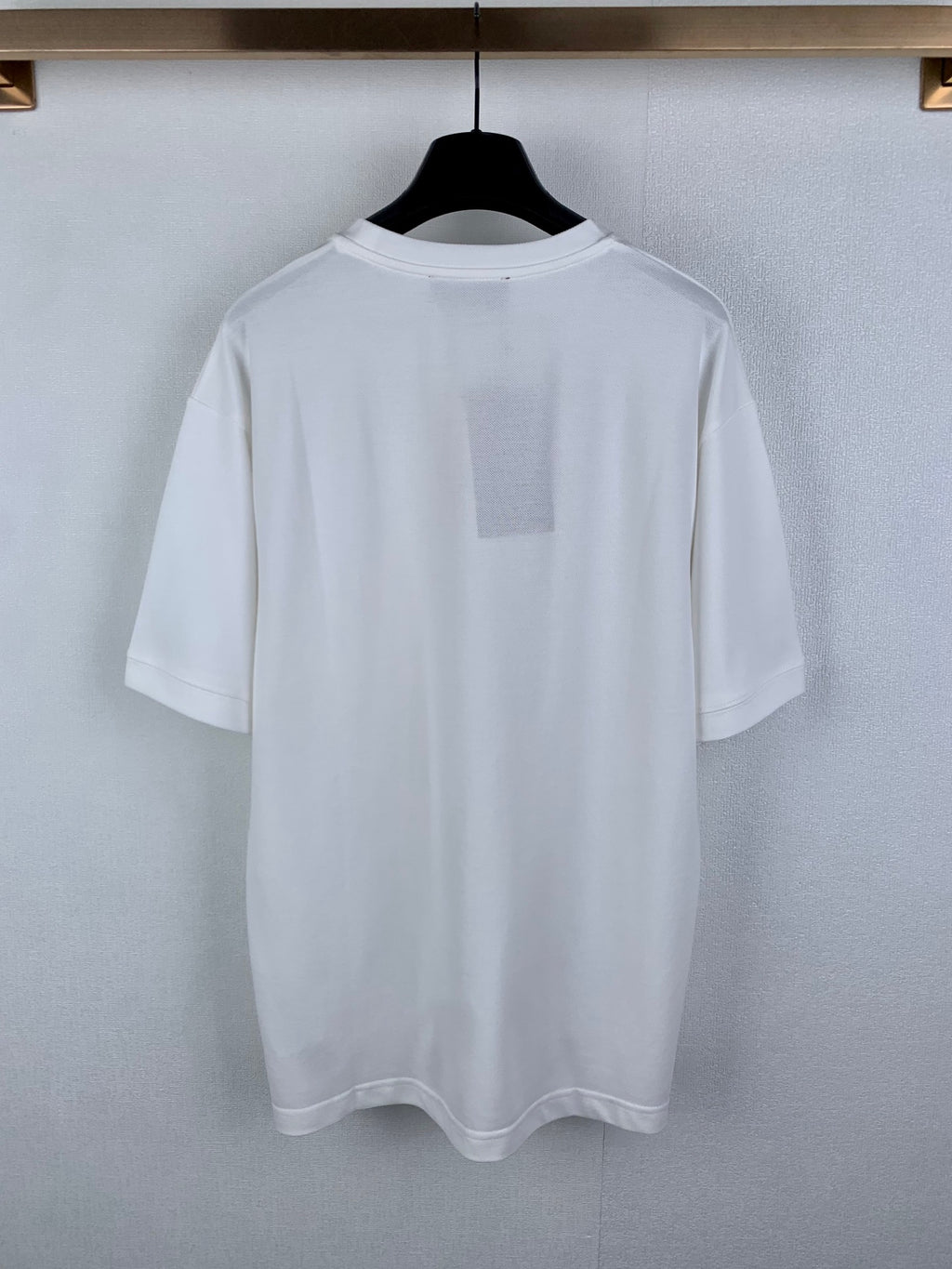 Gucci white crew-neck short-sleeve T-shirt, back view