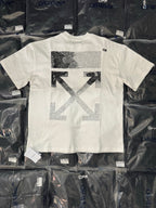 Off-White graphic T-shirt with large X print on front, off-white crewneck