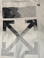 Off-White graphic T-shirt front with large X print, off-white crewneck