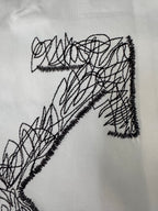 Off-White off-white T-shirt with black line-art corner graphic
