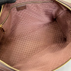Gucci handbag interior lining with zipper edge in light pink fabric
