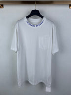 White short-sleeve T-shirt with front chest pocket
