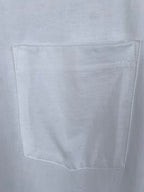 White T-shirt chest pocket detail