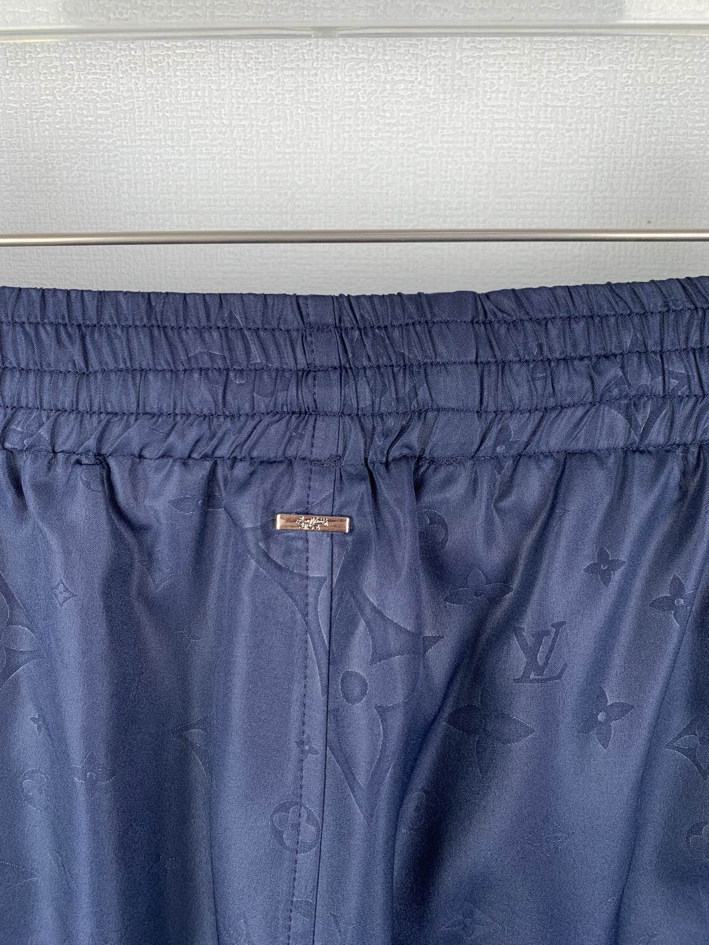 Louis Vuitton monogram shorts inner label at waistband, dark navy