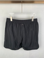 Louis Vuitton black drawstring shorts with elastic waistband and straight hem