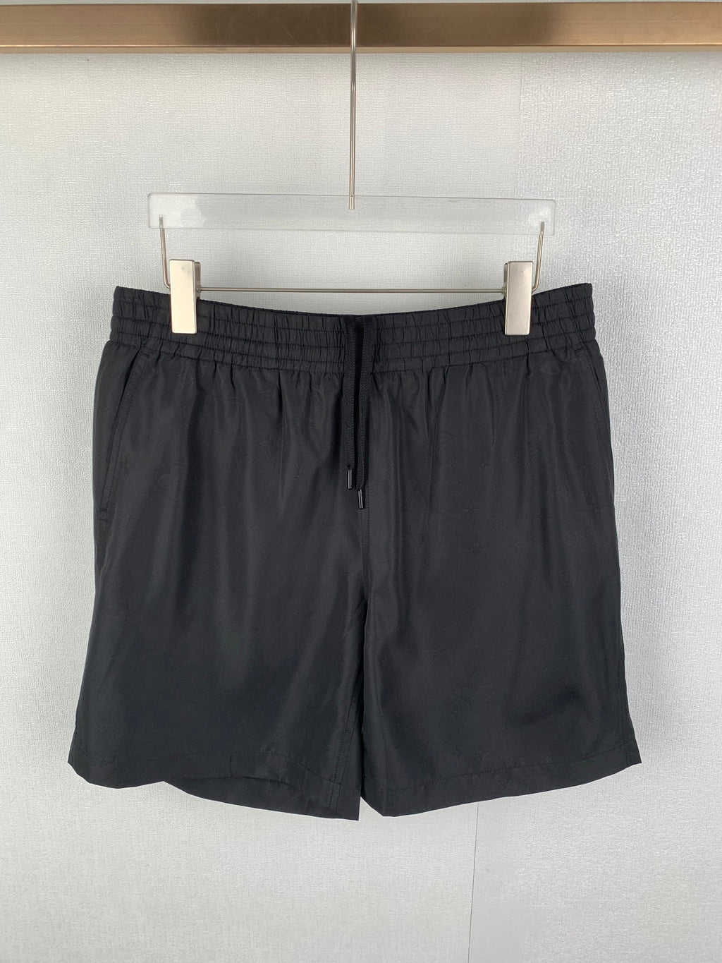 Louis Vuitton black drawstring shorts with elastic waistband and side pockets