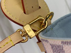 Louis Vuitton bag clasp and leather strap with gold-tone hardware