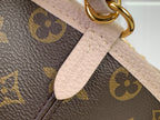 Louis Vuitton monogram tote bag strap and leather tab with gold-toned clasp