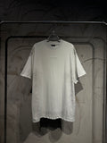 Balenciaga crewneck T-shirt, light gray, short sleeves, small chest logo