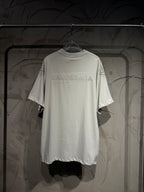 Balenciaga short-sleeve T-shirt, light gray, crew neck, front logo print