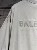 Balenciaga short-sleeve T-shirt back logo close-up, BALENCIAGA lettering