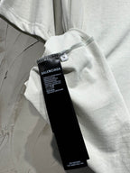 Balenciaga short-sleeve T-shirt care label tag at collar seam