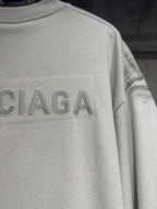 Balenciaga short-sleeve T-shirt back view with large BALENCIAGA logo letters