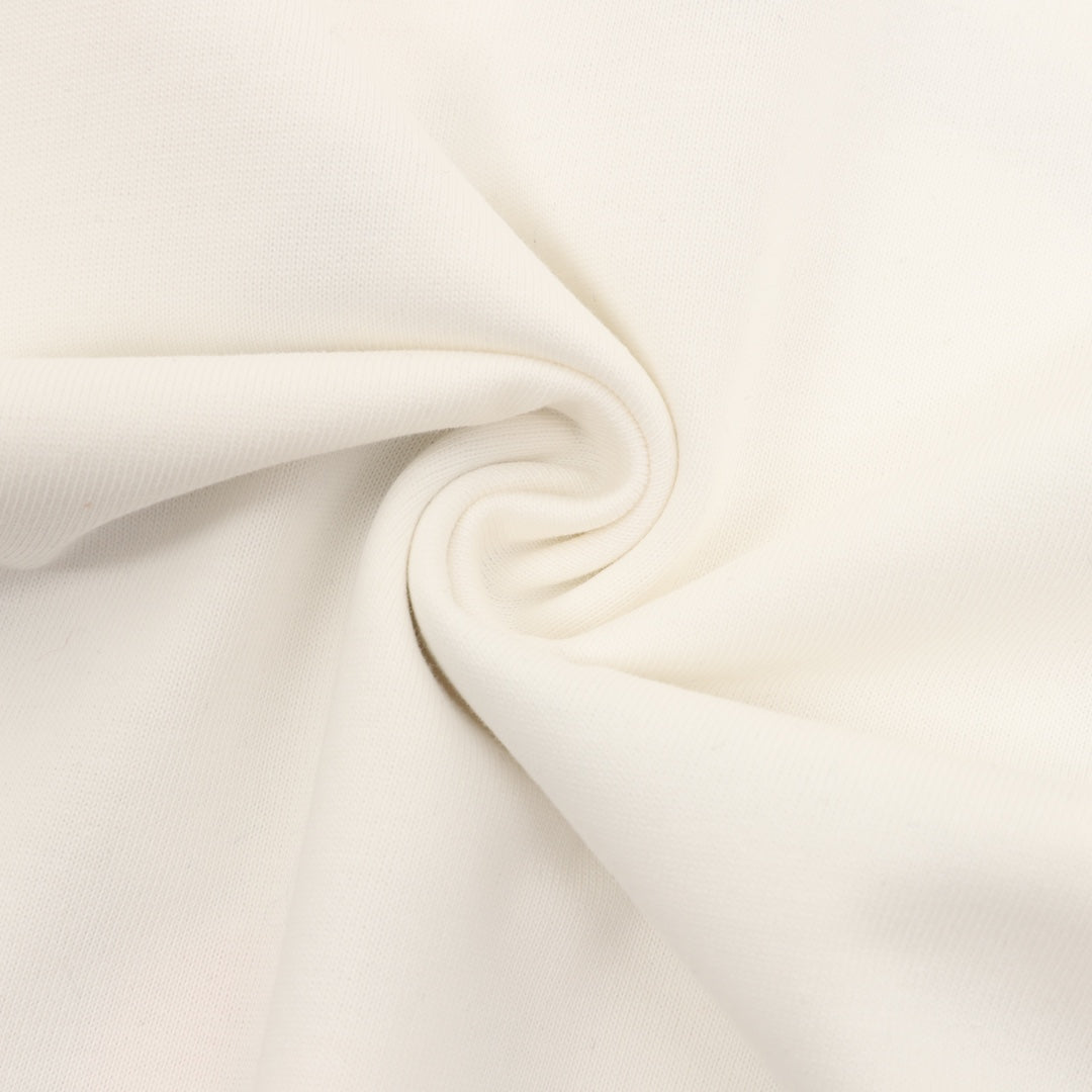 White Gucci T-shirt fabric close-up showing soft knit texture