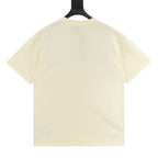 Cream short-sleeve T-shirt, plain back view