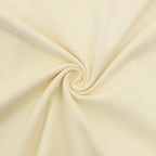Cream knit T-shirt fabric close-up with smooth texture