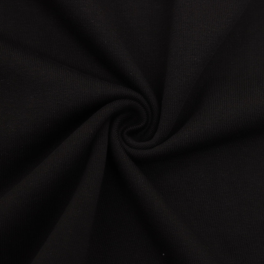 Black T-shirt fabric texture close-up