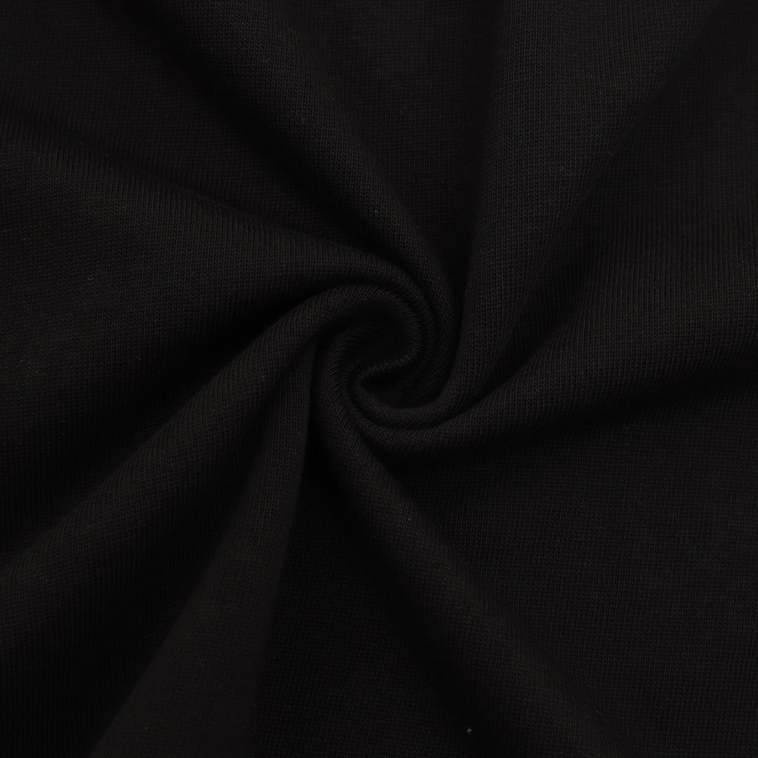 Black T-shirt fabric texture close-up