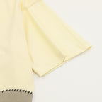 Gucci short-sleeve T-shirt, pale yellow with folded sleeve and side seam