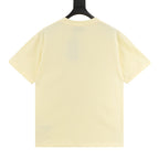 Kids short-sleeve T-shirt in pale yellow, plain back view