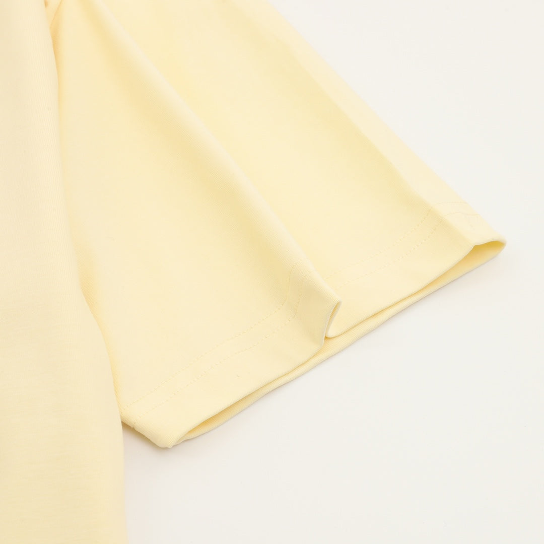 Gucci short-sleeve T-shirt pale yellow sleeve cuff detail