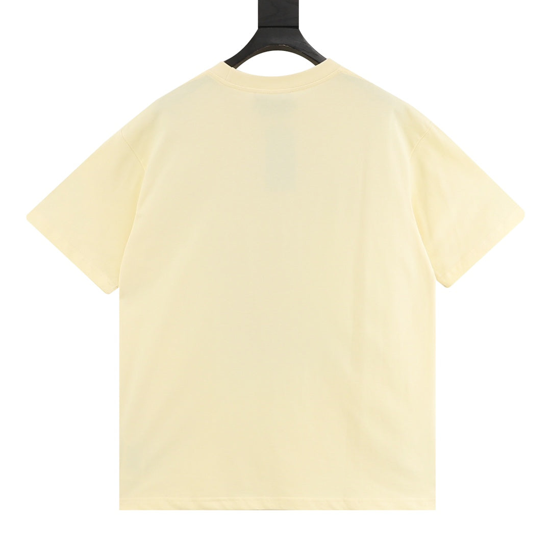 Gucci short-sleeve T-shirt in pale yellow, plain back view