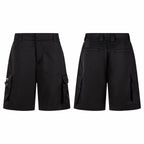 Prada black cargo shorts with side cargo pockets