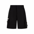Prada black cargo shorts with flap side pockets
