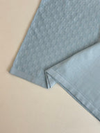Light blue polo shirt knit fabric with sleeve and straight hem